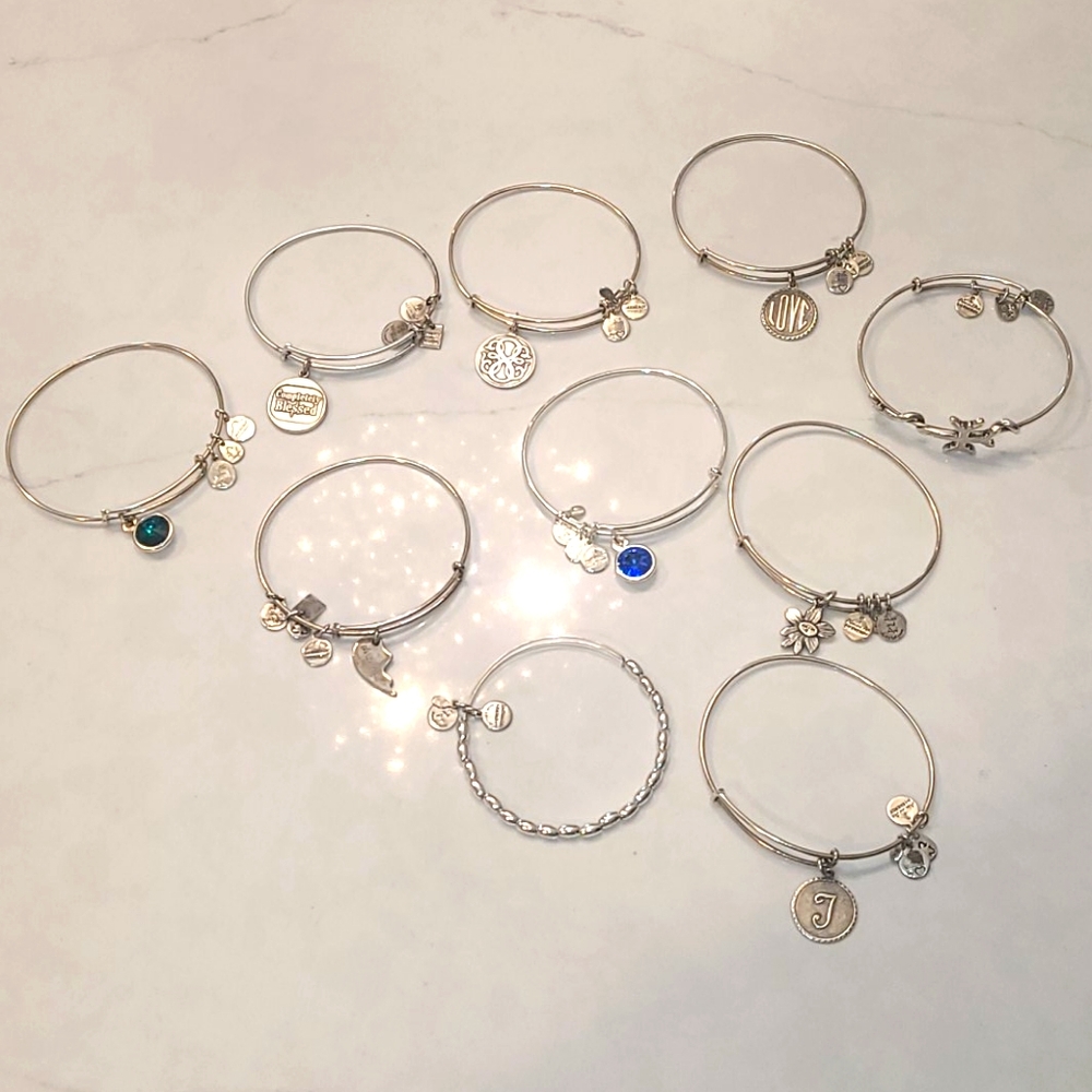Lot of 10 Alex and Ani bracelets
